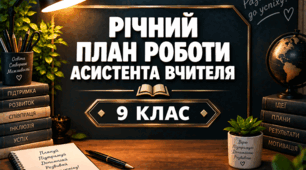 Річний план роботи асистента вчителя 9 клас - ОНОВЛЕНИЙ