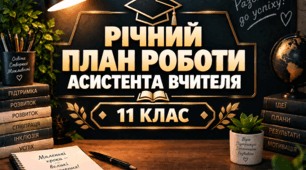 Річний план роботи асистента вчителя 11 клас - ОНОВЛЕНИЙ
