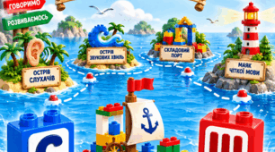 ПІДГРУПОВЕ ЛОГОПЕДИЧНЕ ЗАНЯТТЯ «Звукові візерунки : мандрівка з LEGO-човником до Країни чіткої мови»