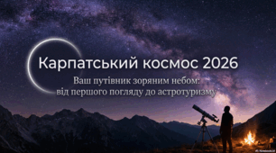 Карпатський космос. Погляд на астрономію як науку та захоплення, охоплюючи теоретичні знання, практичні поради та анонси подій на 2026 рік.