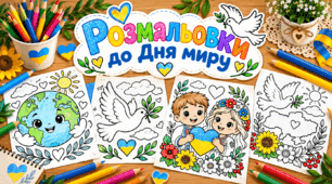 Розмальовки до Дня миру 🕊️🌍