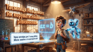Презентація з алгебри для 7 класу (НУШ) — «Таємниця Невідомого: Як керувати лінійними рівняннями»