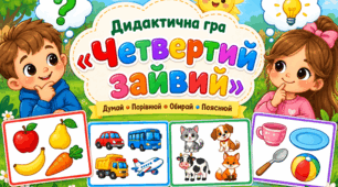 Дидактична гра "Четвертий зайвий"