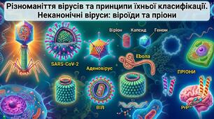 08. Різноманіття вірусів та принципи їхньої класифікації. Неканонічні віруси: віроїди та пріони