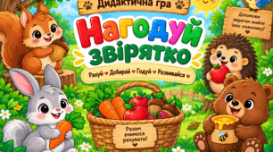 Дидактична гра "Нагодуй звірятко"