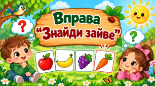 Вправа "Знайди зайве"