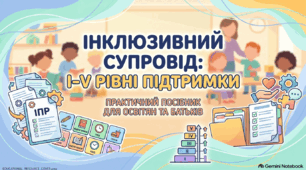 📦 Комплексний кейс «Інклюзивний супровід від А до Я: Рекомендації I–V рівнів підтримки, Універсальна ІПР та наочний інструментарій