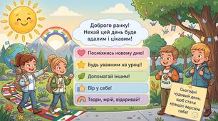 Інтерактивно-мотиваційний плакат для ранкової зустрічі. НУШ