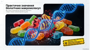 Практичне значення біологічних макромолекул. Дослідження складу та якості продуктів харчування (на наявність глюкози, крохмалю, білків та жирів)