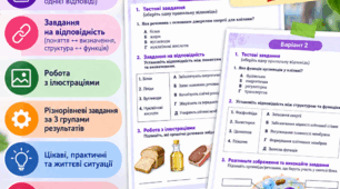 Узагальнення з теми «ХІМІЧНИЙ СКЛАД КЛІТИН» 🧬 9 клас 2 варіанти (підручник Балан) з відповідями для вчителя👩‍🏫