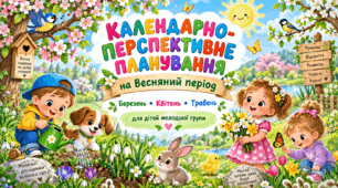 Календарно-перспективне планування на весняний період для дітей молодшої групи