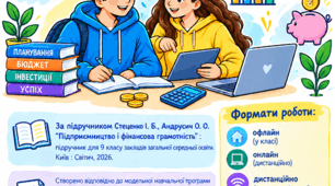 Підприємництво і фінансова грамотність. 9 клас. Навчальні картки до уроків (до програми : Кузнєцової А. І. та ін.)