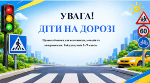 🚦 Інтерактивна презентація "Увага! Діти на дорозі: Безпека руху " (для 5–9 класів)