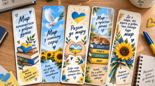 📚 Закладки до книги «Мир починається з нас» 💙💛 до Дня миру