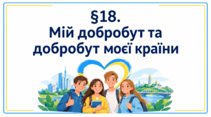 Презентація на тему " § 18. Мій добробут та добробут моєї країни " 6 клас. Нуш за підручником Василенко. Здоров'я безпека та добробут.