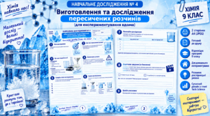 НАВЧАЛЬНЕ ДОСЛІДЖЕННЯ № 4 «Виготовлення та  дослідження пересичених розчинів» (для експериментування вдома) - 9 клас хімія НУШ