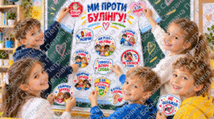 👕 «ФУТБОЛКА ПРОТИ БУЛІНГУ» — велика спільна робота + 42 наліпки