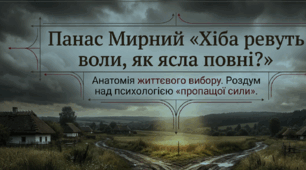 Панас Мирний «Хіба ревуть воли, як ясла повні» Роздум над проблемою життєвого вибору персонажів