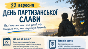 22 вересня - День партизанської слави (оформлення простору)