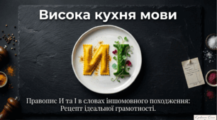И та і в словах іншомовного походження. Висока кухня мови. Рецепти ідеальної орфографії