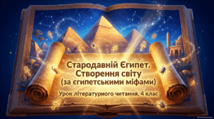 Презентація до уроку літературного читання, 4 клас, "Стародавній Єгипет. “Створення світу” (за єгипетськими міфами), переповіла Ольга Бондарук"
