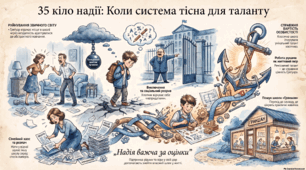 6 клас. За твором "35 кіло надії". Інфоргафіка висвітлює цінність дитини
