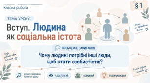 6 клас_НУШ_§1. Вступ. Людина як соціальна істота_презентація_опорний аркуш_робочий аркуш_робочий аркуш для ООП