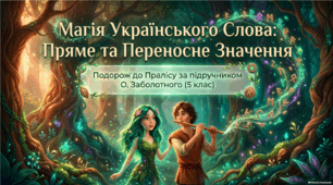 Використання багатозначних слів у прямому й переносному значеннях (повторення). Роль слів у переносному значенні в художньому стилі мовлення.