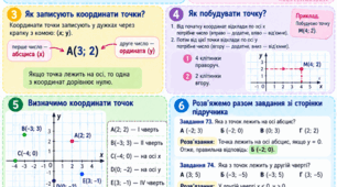 Інфографіка "Координатна площина" 6 клас