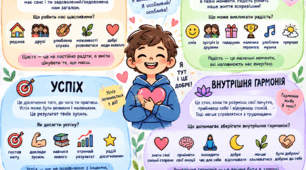 Робочий аркуш та інфографіка Етика 6 клас. Щастя, радість, внутрішня гармонія.