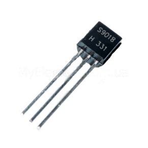 S9018 транзистор NPN | 0.05A, 15V, TO-92 ✓ ВЧ fT 1.1ГГц