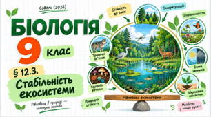 § 12.3. Стабільність екосистеми. Презентація, інфографіка, робочий аркуш