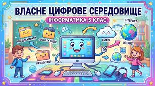 Діагностувальна робота №1 з інформатики для 5 класу «Власне цифрове середовище»