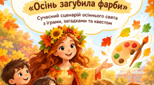 Сценарій осіннього свята для початкових класів 1–4 клас | Свято Осені «Осінь загубила фарби» — квест, ігри, загадки, руханка