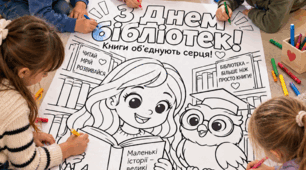 📚 Велика розмальовка до Дня бібліотек!  1, 4, 9, 16, 25 аркушів