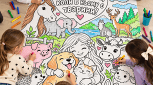 🐾 Велика розмальовка до Дня захисту тварин! 🐶🐱 1, 4, 9, 16, 25 аркушів