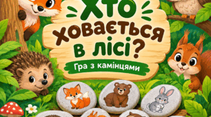 Гра з камінцями "Хто в лісі ховається"