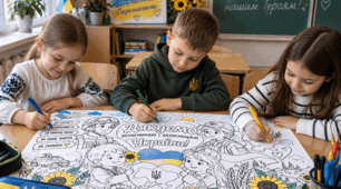 Мегарозмальовка до Дня захисників і захисниць України «Дякуємо за захист!». 9 та 16 аркушів