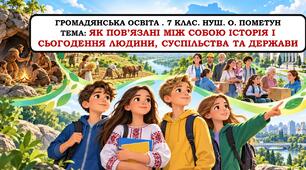 Презентація "Як пов'язані між собою історія і сьогодення людини, суспільства та держави.". 7 клас. НУШ