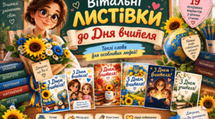 Вітальні листівки до Дня вчителя