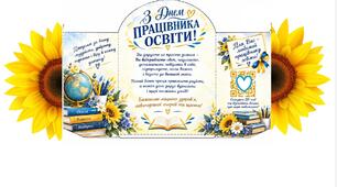 Вітальна листівка для учителя