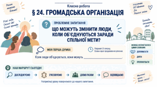 6 клас_НУШ_§24_Громадська організація_презентація_опорний аркуш_робочий аркуш_робочий аркуш для ООП