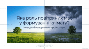 Яка роль повітряних мас у формуванні клімату  - презентація з географії 7 клас НУШ