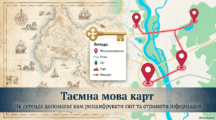 Як легенда карти допомагає нам отримати інформацію - презентація з географії 6 НУШ