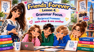 Презентація "Friends Forever. Reciprocal Pronouns: each other / one another. Unit 2. Lesson 4" — 8 клас НУШ (Карпюк)