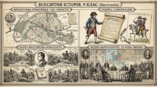 Діагностувальна робота з Всесвітньої історії 9 клас з Теми 1 "Європа в часи Французької революції та наполеонівських війн" ( З ГР., підручник Васильків)