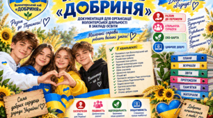 «Волонтерський хаб «Добриня» — документація для організації волонтерської діяльності в закладі освіти.