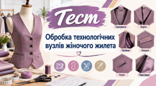 Обробка технологічних вузлів жіночого жилета