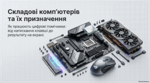 Складові комп’ютера та їх призначення — презентація + самостійна робота з інформатики 5 клас НУШ