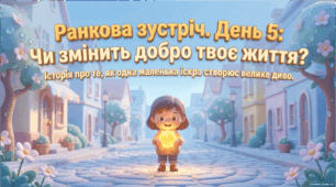 Презентація до ранкової зустрічі День 5. Чи змінить добро твоє життя?